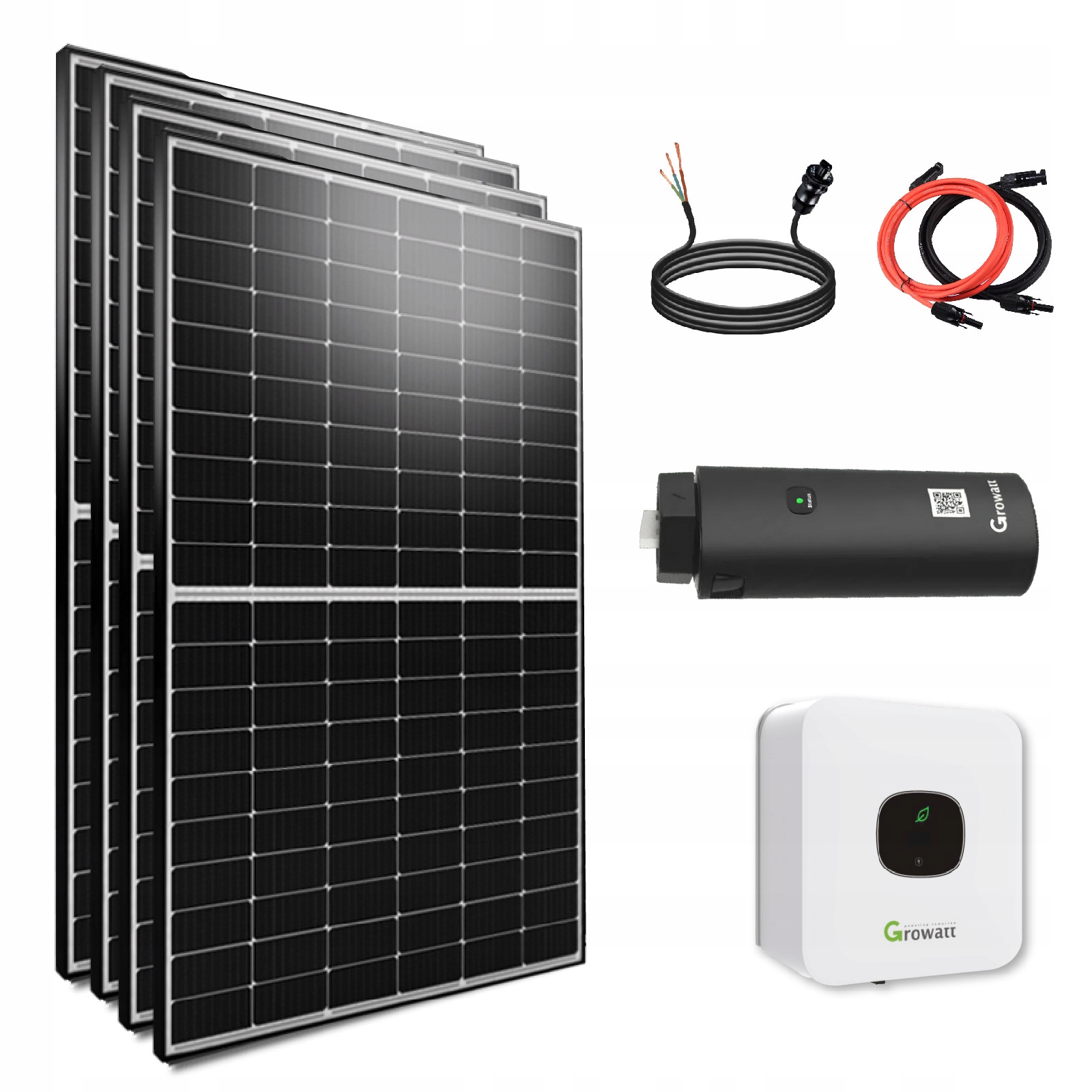 Kompletný balkónový set 2000 W s invertorom Growatt 2 kW a WIFI stick